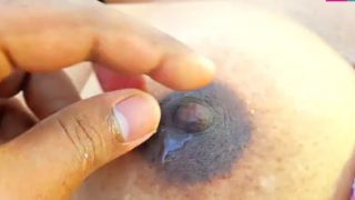 Playing With Ice Cubes On My big Nips And Leaking Milk Spurts