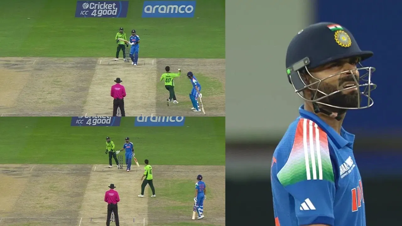 Watch: Abrar Ahmed sledges Virat Kohli, nearly knocks off his head with brutal throw in CT 2025