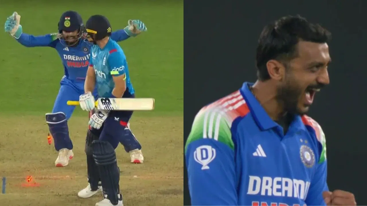 Watch: Axar Patel rattles Joe Root’s stumps in IND vs ENG 3rd ODI
