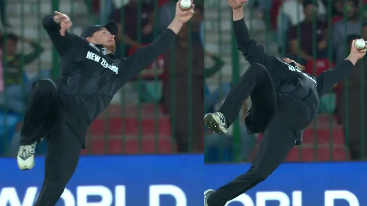ICC Champions Trophy 2025: Watch – Glenn Phillips takes gravity-defying catch to dismiss Mohammad Rizwan