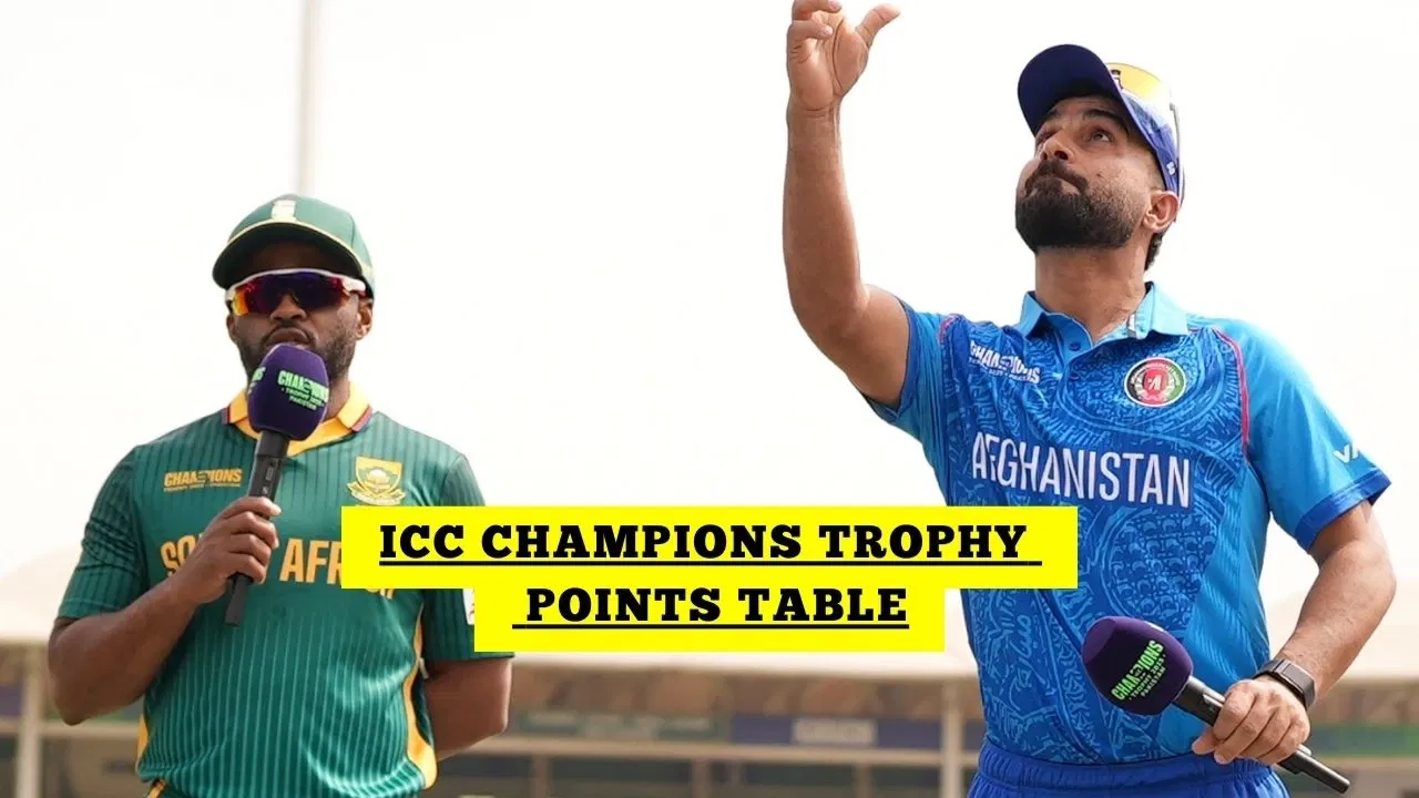 ICC Champions Trophy Points Table 2025: Updated Standings After Afghanistan vs South Africa, Match 3
