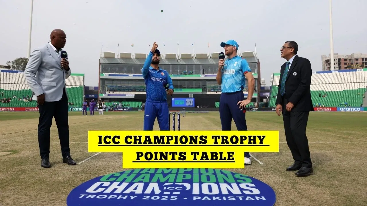 ICC Champions Trophy Points Table 2025: Updated Standings After Afghanistan vs England, Match 8