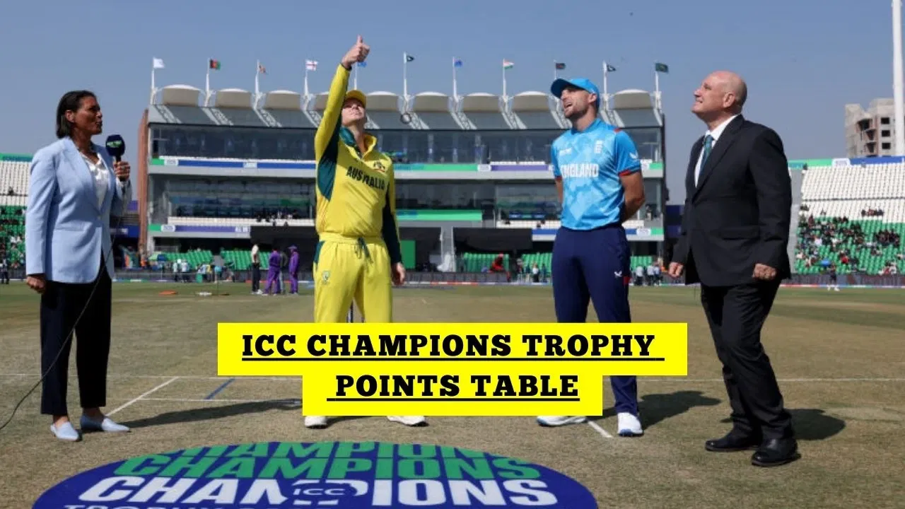 ICC Champions Trophy Points Table 2025: Updated Standings After Australia vs England, Match 4
