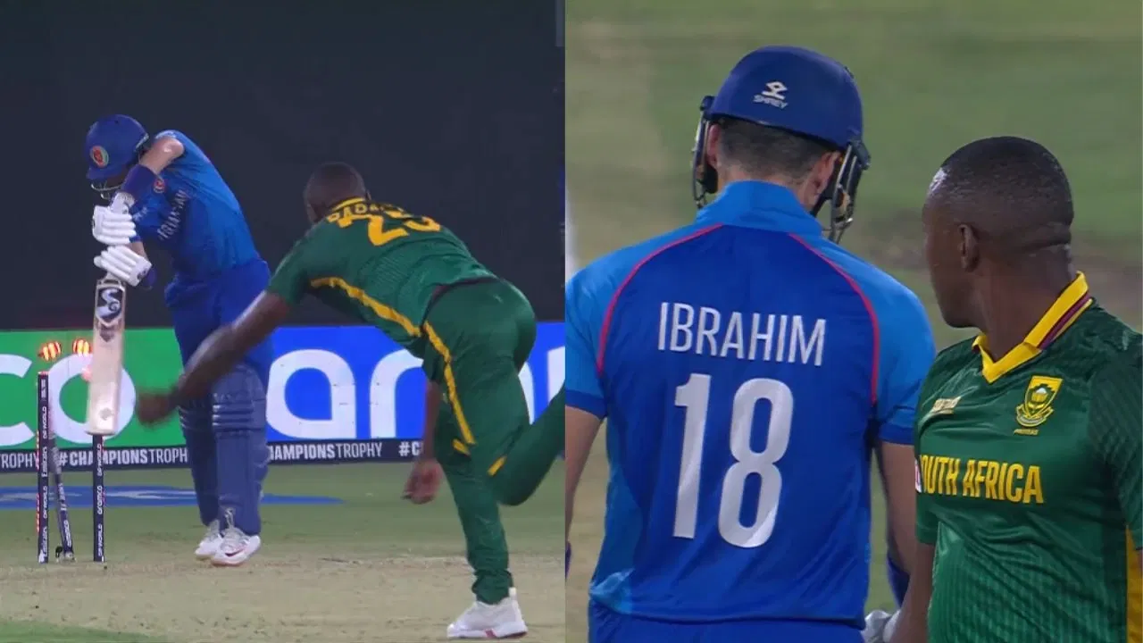 Watch: Kagiso Rabada destroys Ibrahim Zadran’s stumps, gives vicious send-off in CT 2025