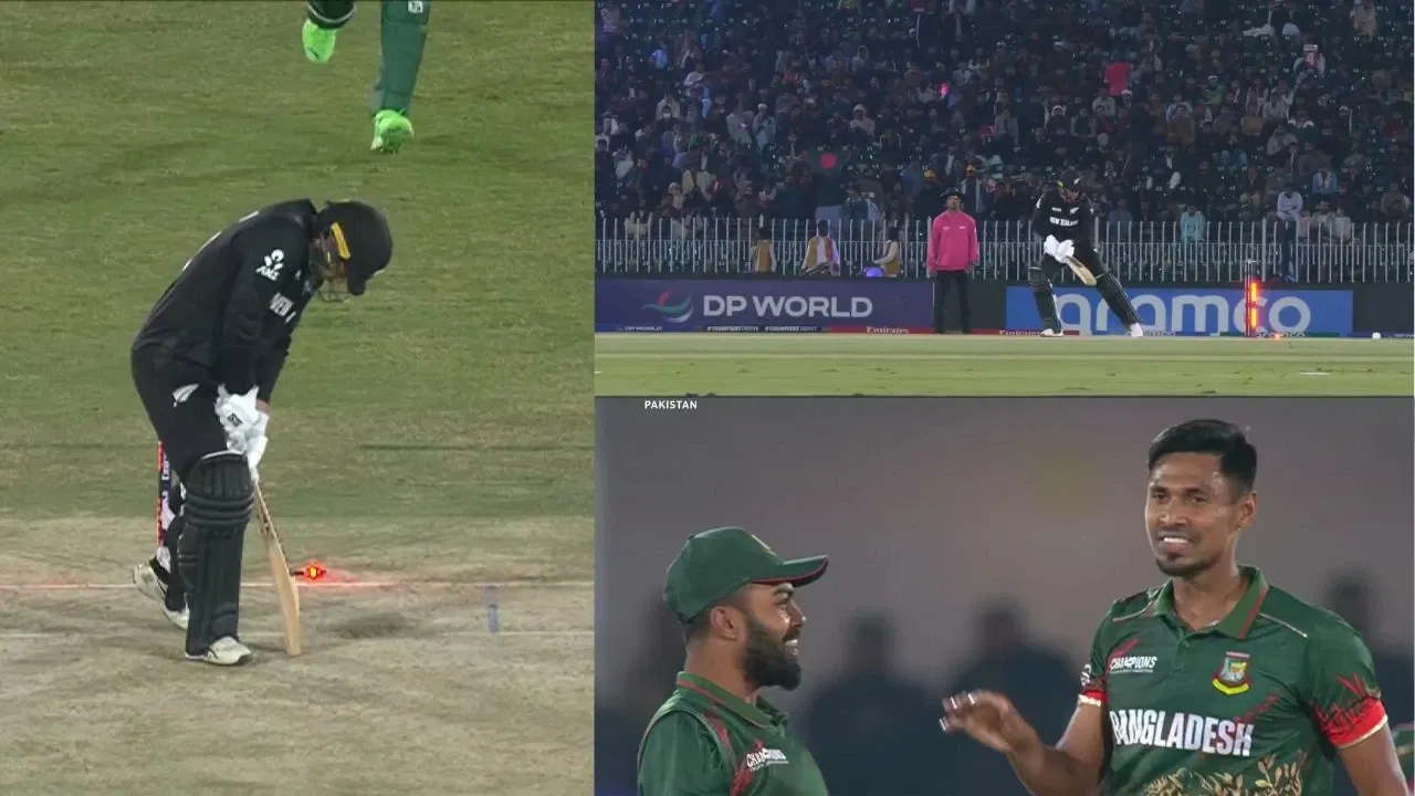 Watch: Mustafizur Rahman castles Devon Conway, leaves Kiwi batter helpless and frustrated in CT 2025