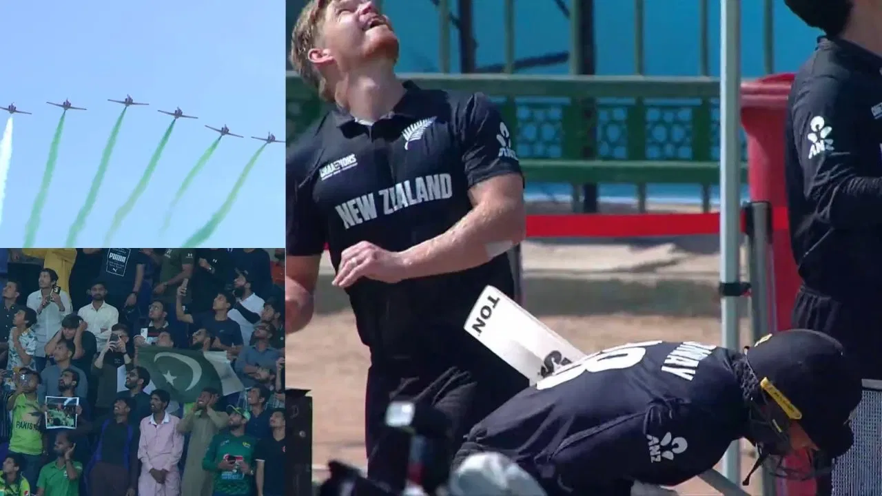 ICC Champions Trophy 2025: Watch – New Zealand players rattled as Pakistan Air Force’s act causes big scare