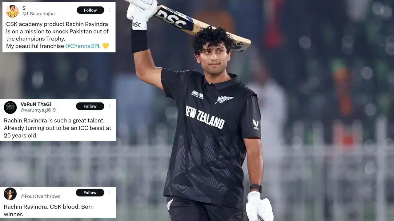 ‘CSK blood Rachin Ravindra made both Bangladesh, Pakistan cry’ – Kiwi batter hailed for terrific CT 2025 ton