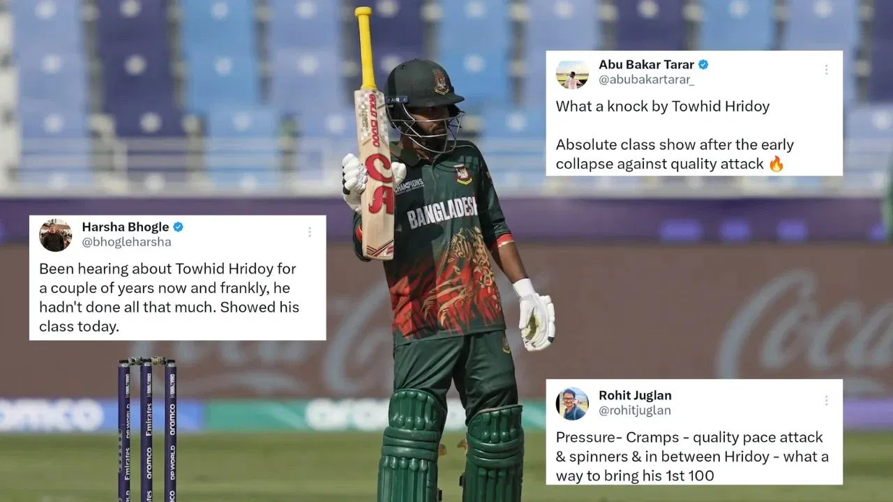 “One of the best ODI innings” – Towhid Hridoy hailed by fans after his exceptional ton against India in CT 2025