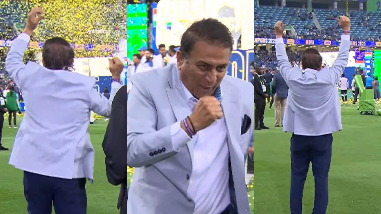 Watch: Sunil Gavaskar goes wild like a 5-year-old seeing Team India’s Champions Trophy victory