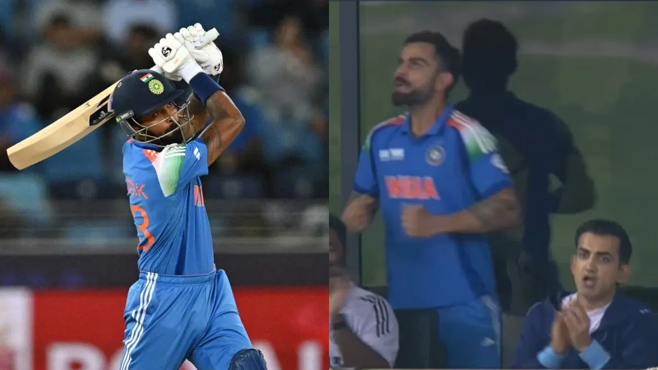 Watch- Virat Kohli shouts in Gautam Gambhir’s ears after Hardik Pandya’s sixes vs Australia