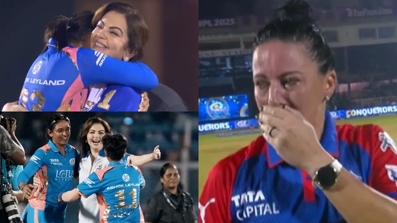 Watch: Harmanpreet Kaur hugs Nita Ambani, Marizanne Kapp cries as MI celebrate wildly after WPL 2025 win