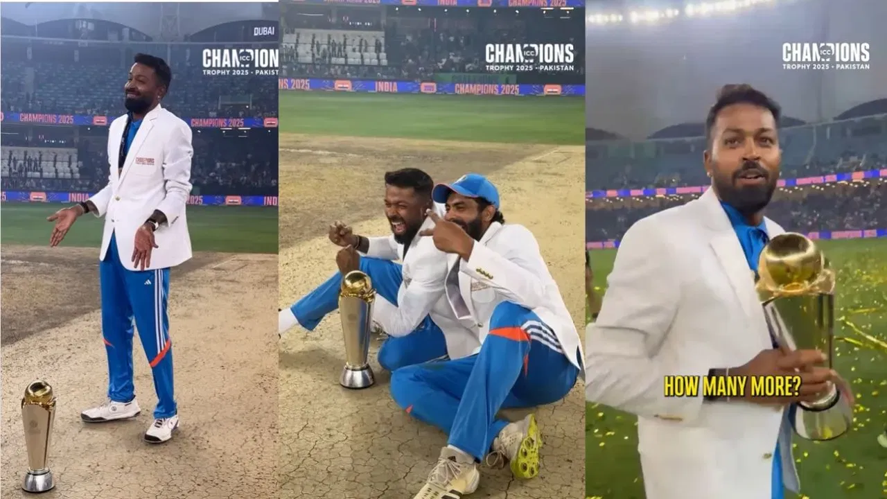 Watch: Hardik Pandya strikes iconic pose after CT win, drops bold ‘One more done, 6 to go’ statement