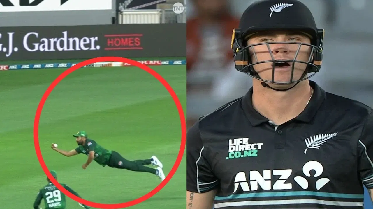 Watch: Haris Rauf takes absolutely UNBELIEVABLE catch to stun Finn Allen in NZ vs PAK clash