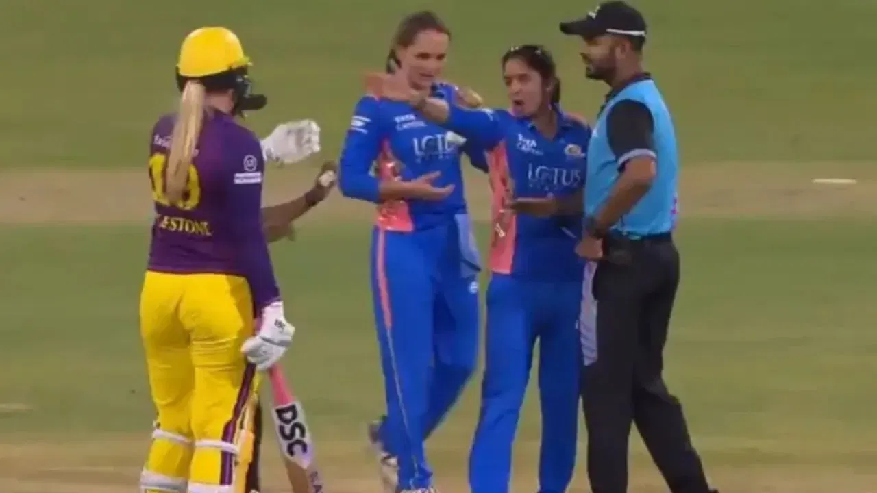 Watch: Harmanpreet Kaur and Sophie Ecclestone involved in a nasty fight as WPL final inches close