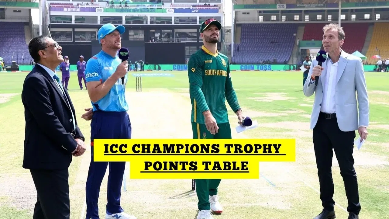 ICC Champions Trophy Points Table 2025: Updated Standings After South Africa vs England, Match 11