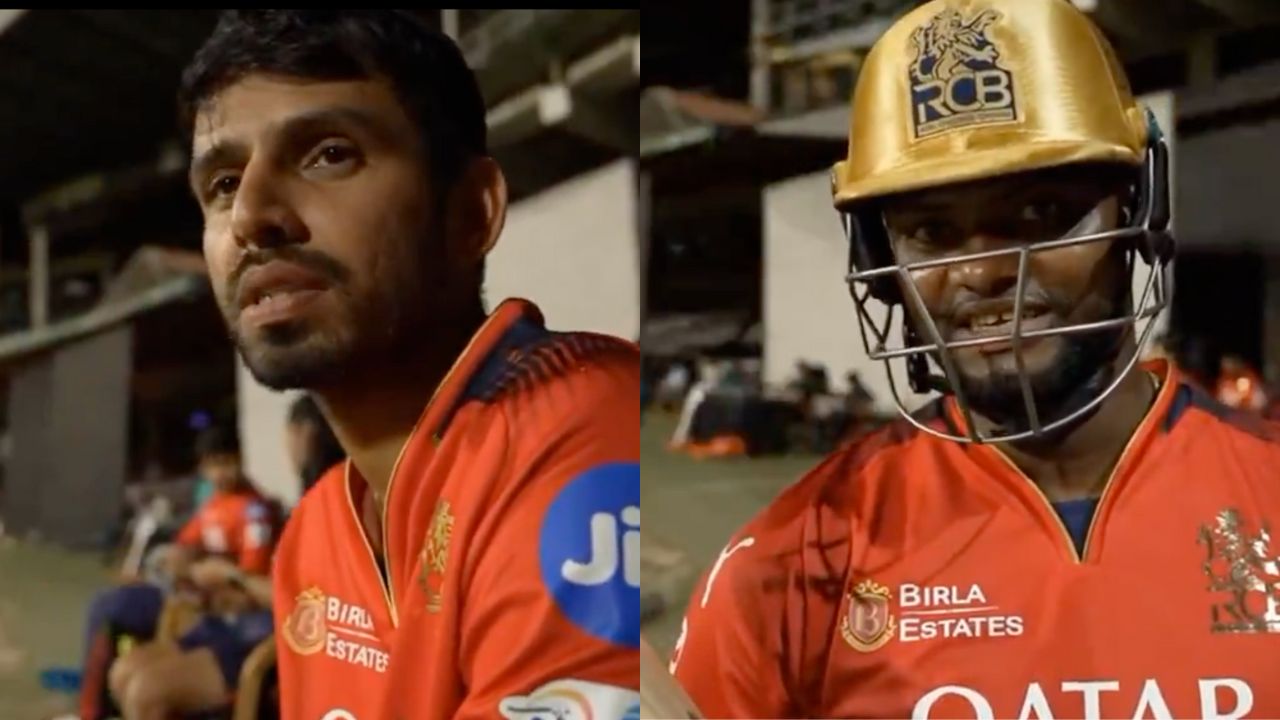 Watch- Jitesh Sharma calls RCB teammate Romario Shepherd ‘A Rhinoceros’