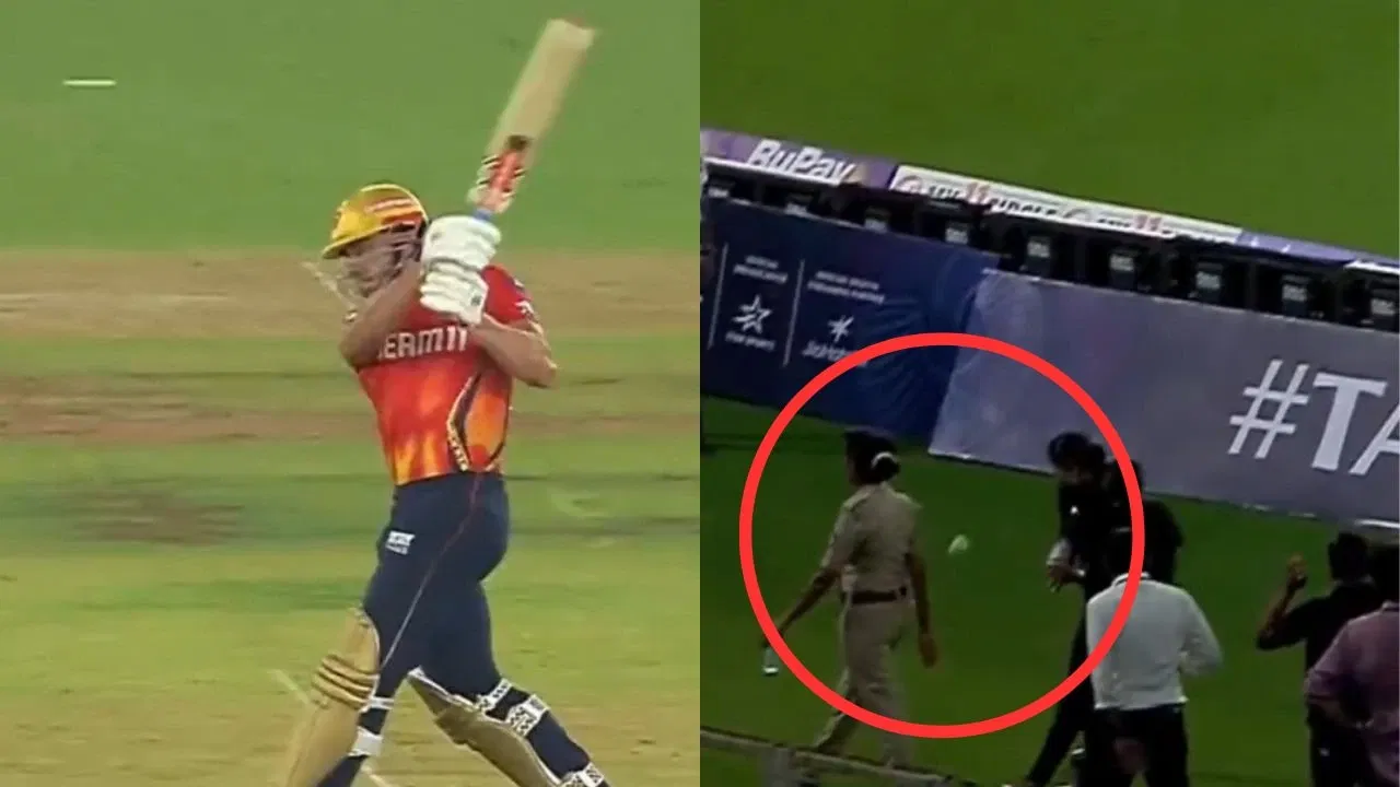 Watch: Marcus Stoinis smashes female security official with brutal six in GT vs PBKS clash
