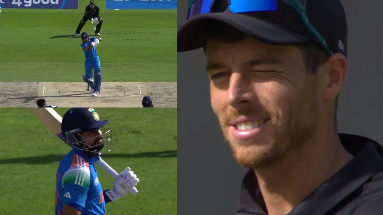 Watch: Mitchell Santner mocks Shreyas Iyer with savage wink as batter falls into short ball trap