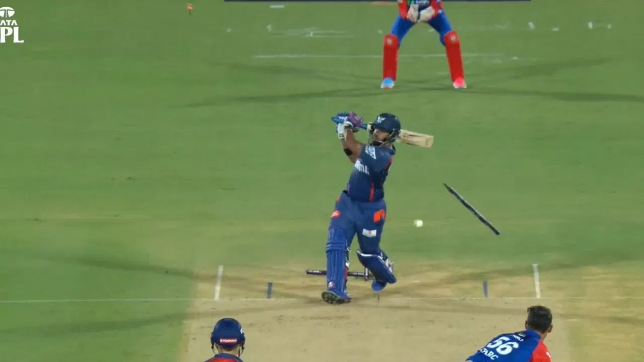 Watch: Mitchell Starc’s thunderbolt ends Nicholas Pooran’s explosive knock in IPL 2025 clash