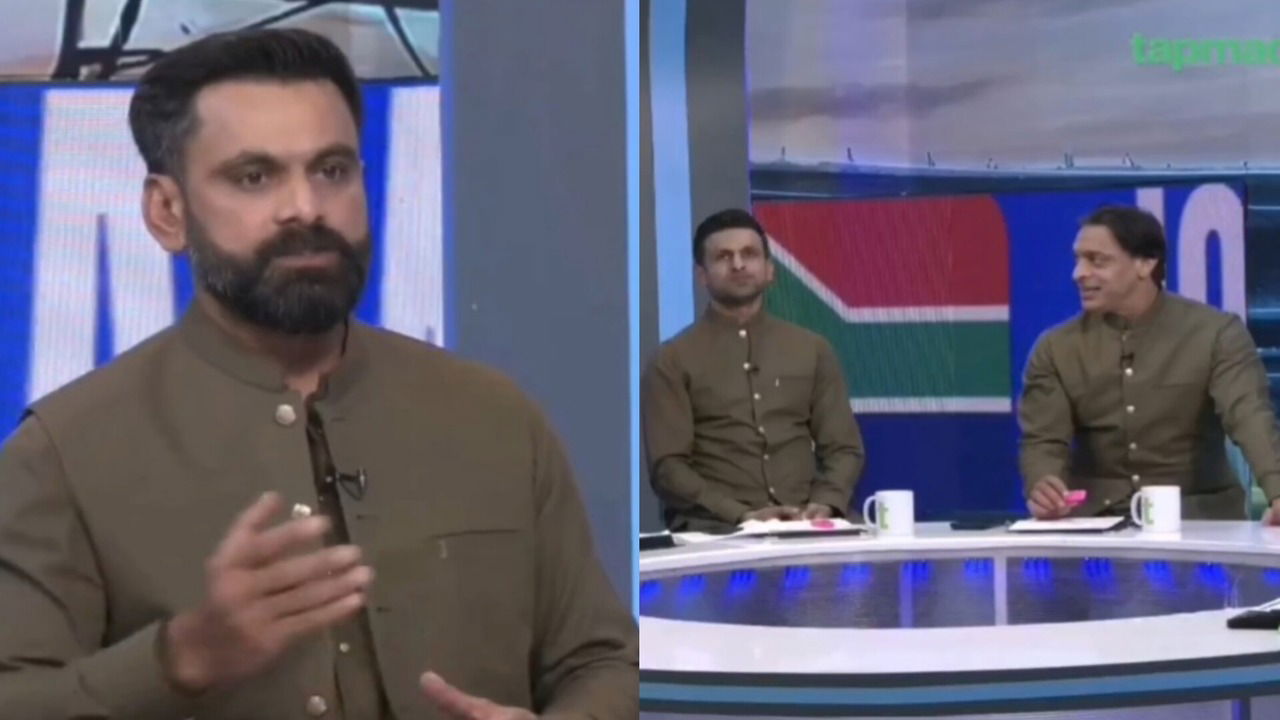 Watch: Mohammad Hafeez and Shoaib Akhtar engage in a huge fight on live TV