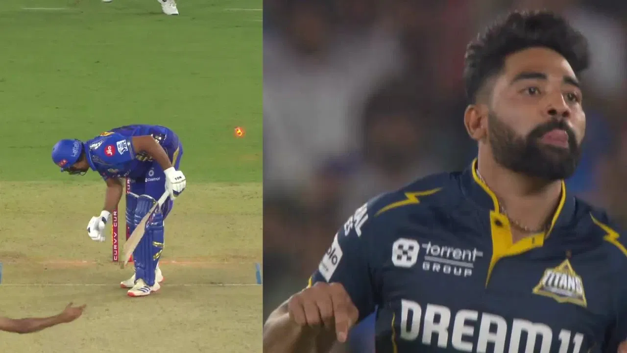 Watch: Mohammed Siraj humiliates Rohit Sharma, does epic celebration after rattling his stumps