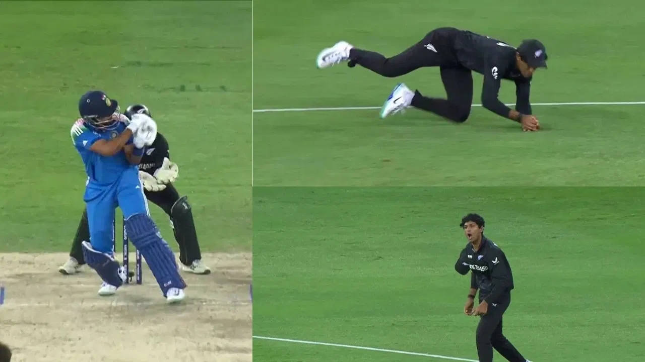 Watch: Rachin Ravindra takes absolute blinder to dismiss Shreyas Iyer in CT 2025 final