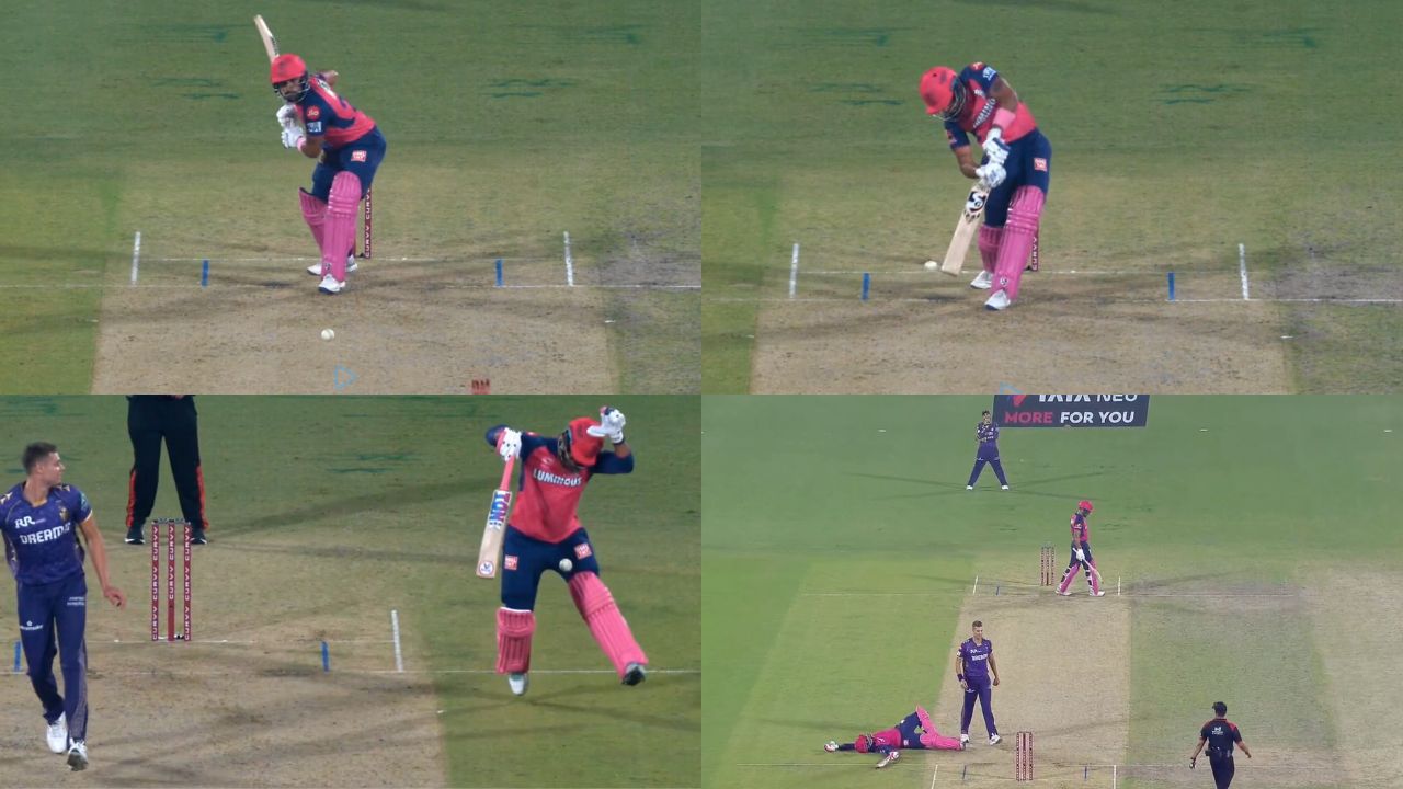 Watch: Shimron Hetmyer pretends to be dead after Dhruv Jurel almost cracks his nuts