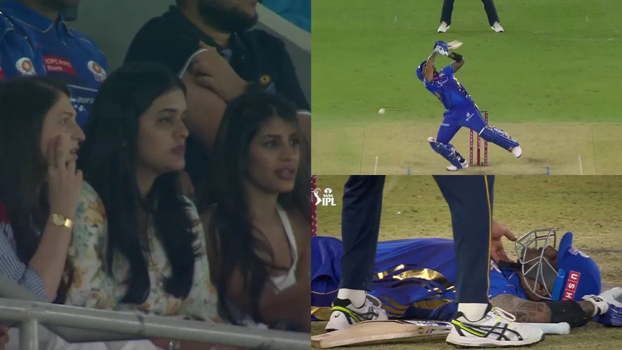 Watch: Horrific scenes! Suryakumar Yadav’s wife worried as batter collapses after nasty blow to head