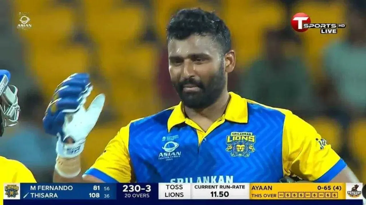 Thisara Perera emulates Yuvraj Singh’s iconic six-sixes feat in Asian Legends League clash