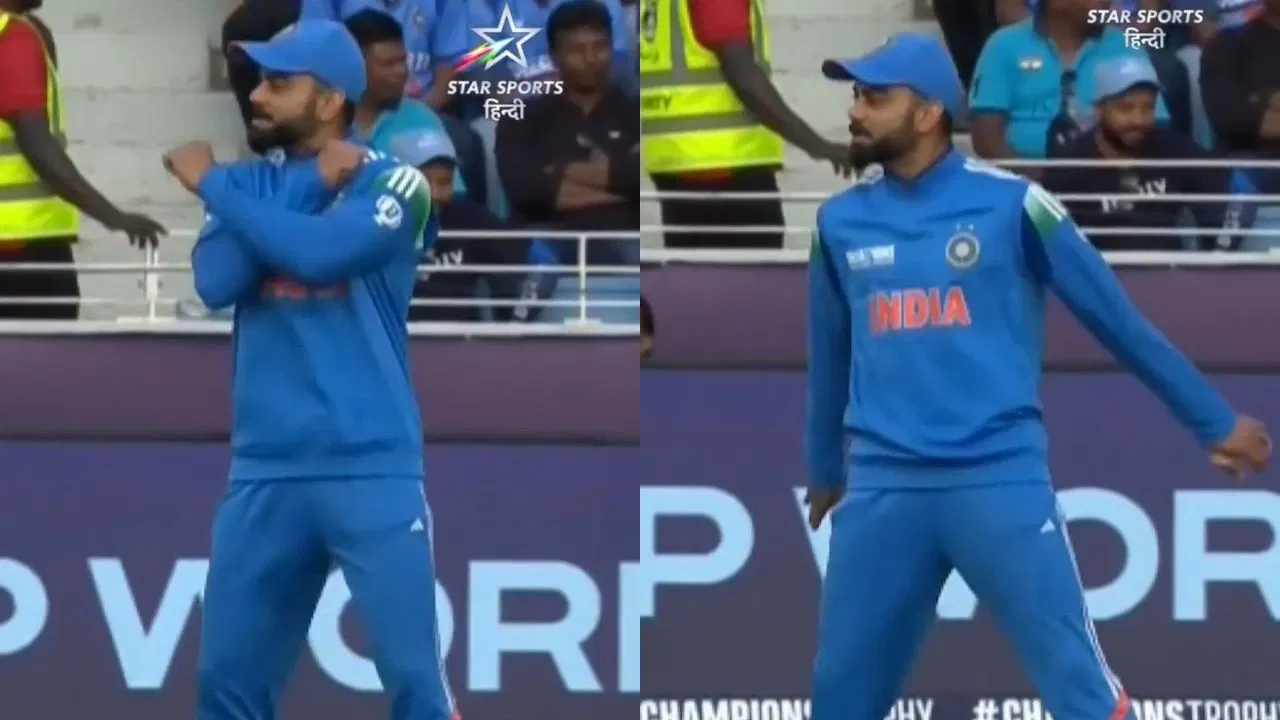 Watch: Virat Kohli turns into Cristiano Ronaldo during India vs New Zealand clash in CT 2025