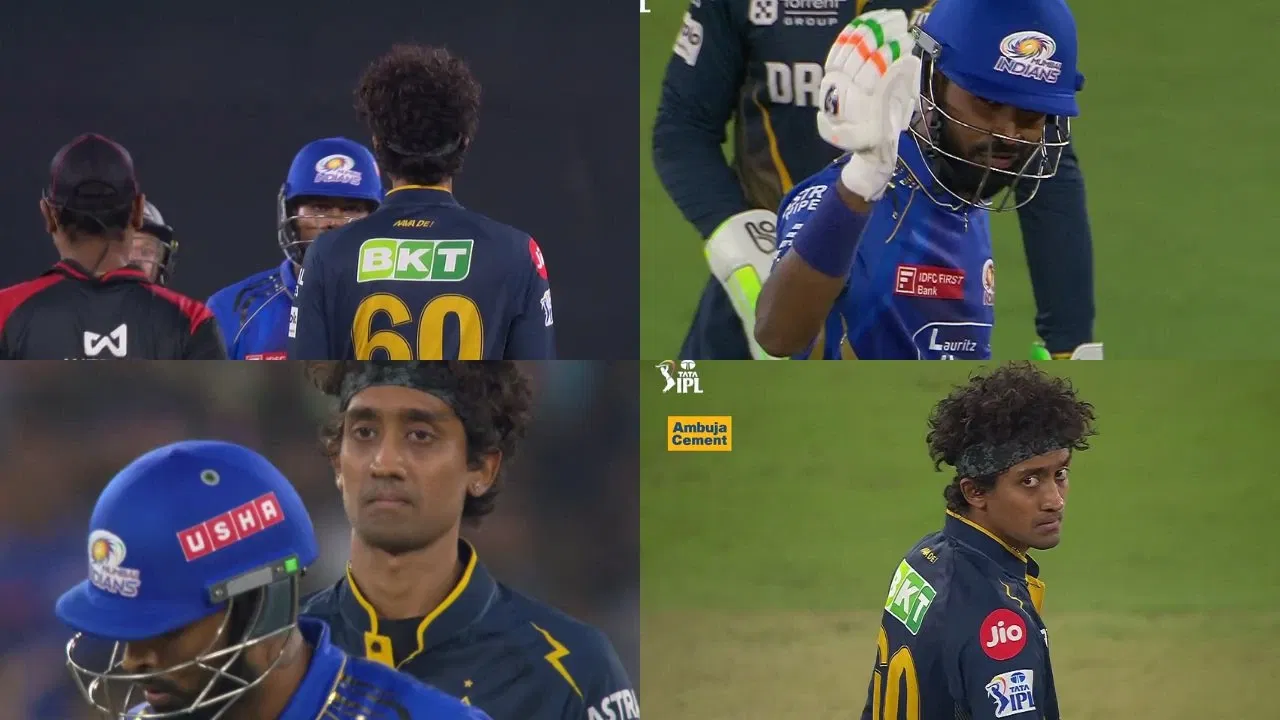 Watch: Hardik Pandya drops F-Bomb, engages in heated stare-down with Sai Kishore in IPL 2025