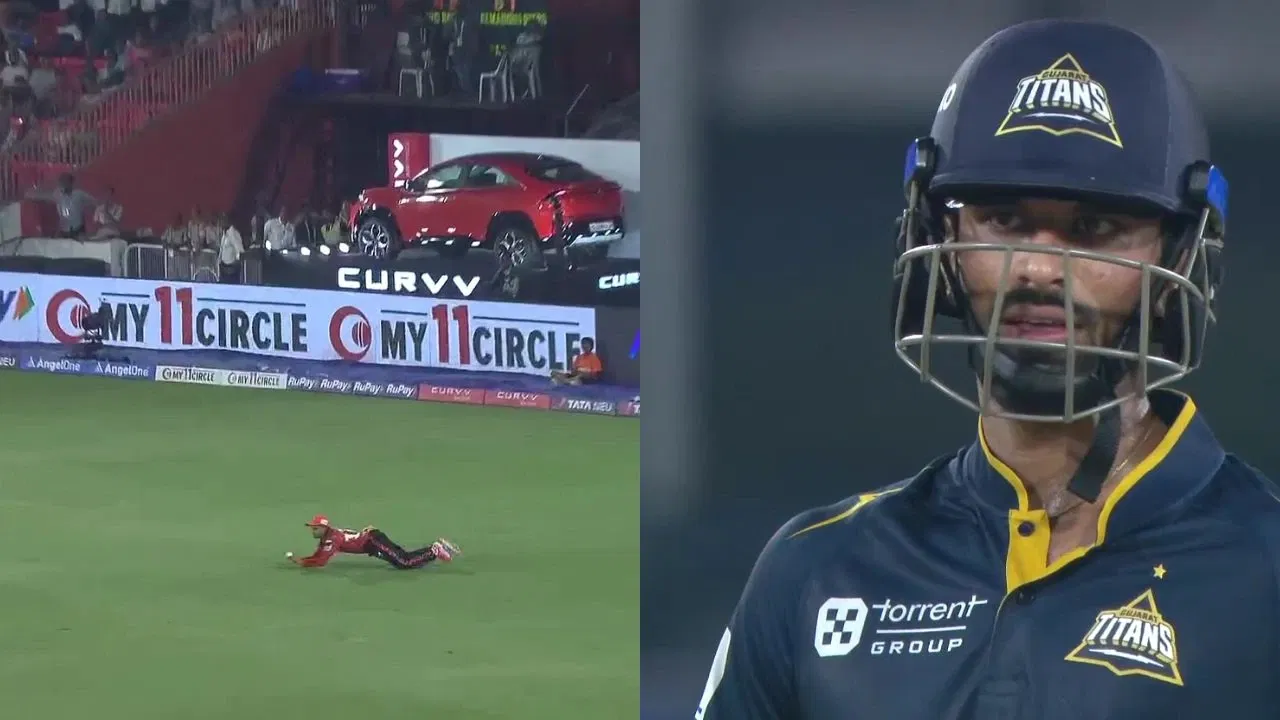 Watch: Aniket Verma takes controversial catch to dismiss Washington Sundar in SRH vs GT clash