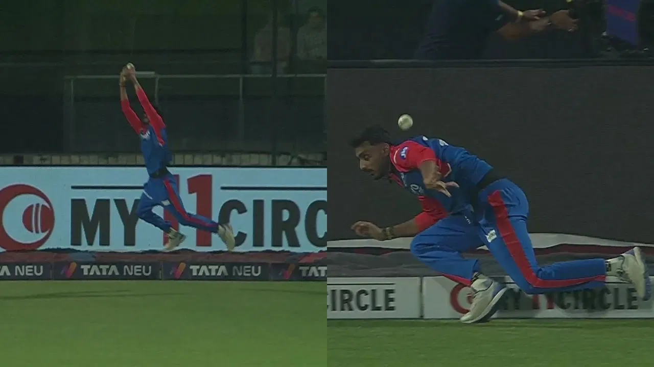 Watch: Axar Patel turns superhuman as his unbelievable save at boundary denies Naman Dhir a six
