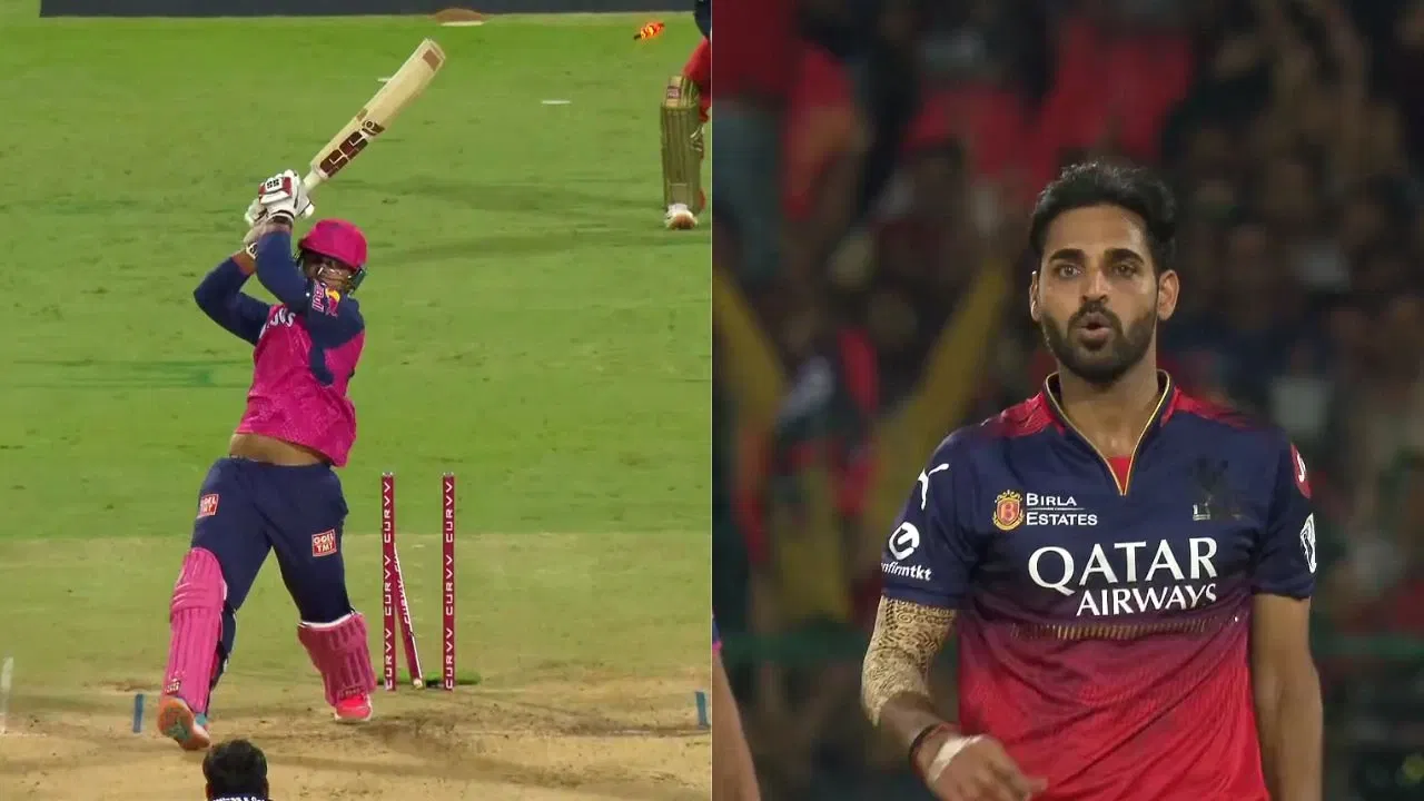 Watch: Bhuvneshwar Kumar takes perfect revenge for six by destroying Vaibhav Suryavanshi’s stumps