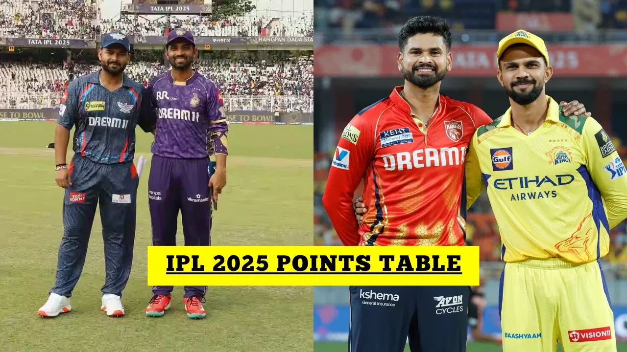 IPL Points Table, Orange Cap, Purple Cap After KKR vs LSG Match 21 & PBKS vs CSK Match 22 – IPL 2025