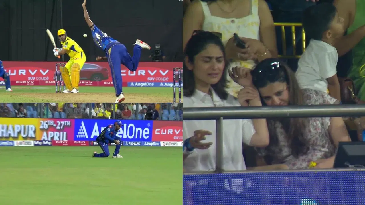 Watch: Jasprit Bumrah breaks Sakshi’s heart by beating MS Dhoni in high-profile battle in IPL 2025