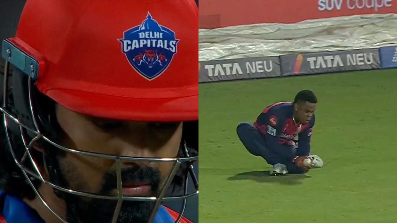 Watch: Shimron Hetmyer pulls off a scintillating low catch in deep to get rid of KL Rahul