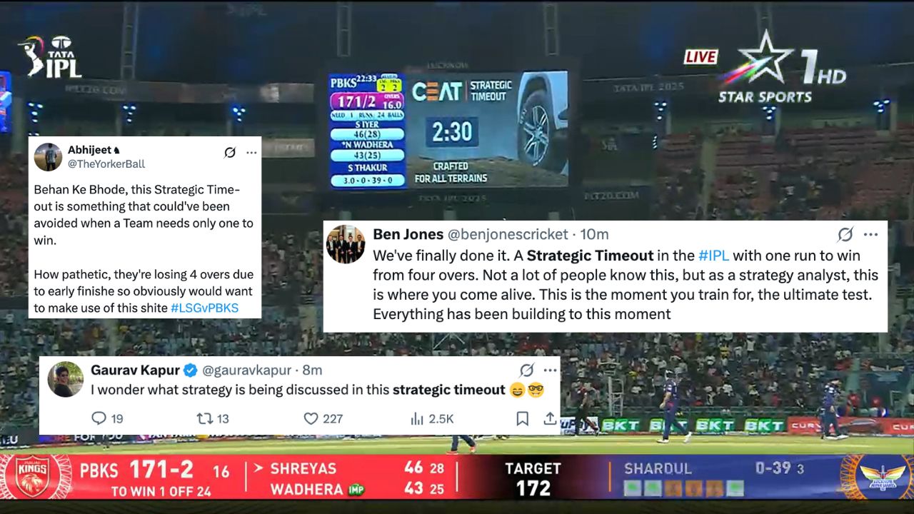 Strategic Timeout With 1 Run To Win? Twitter explodes at IPL after crazy scenes in LSG vs PBKS match