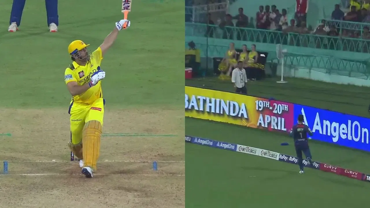 Watch: MS Dhoni smashes stupendous one-handed six off Shardul Thakur in IPL 2025, finishes the match