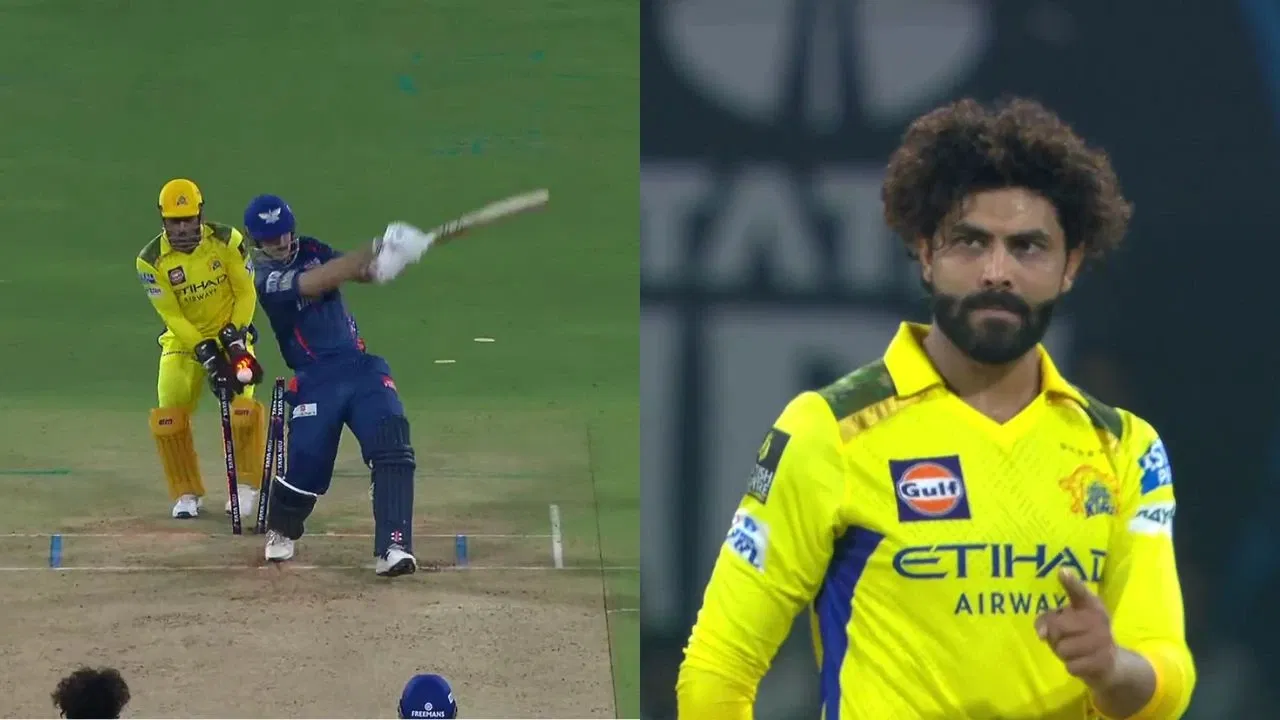 Watch: Ravindra Jadeja destroys in-form Mitchell Marsh’s stumps with a beauty in LSG vs CSK clash