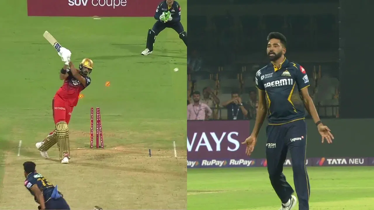 Watch: Mohammed Siraj absolutely demolishes Devdutt Padikkal’s stumps in RCB vs GT clash