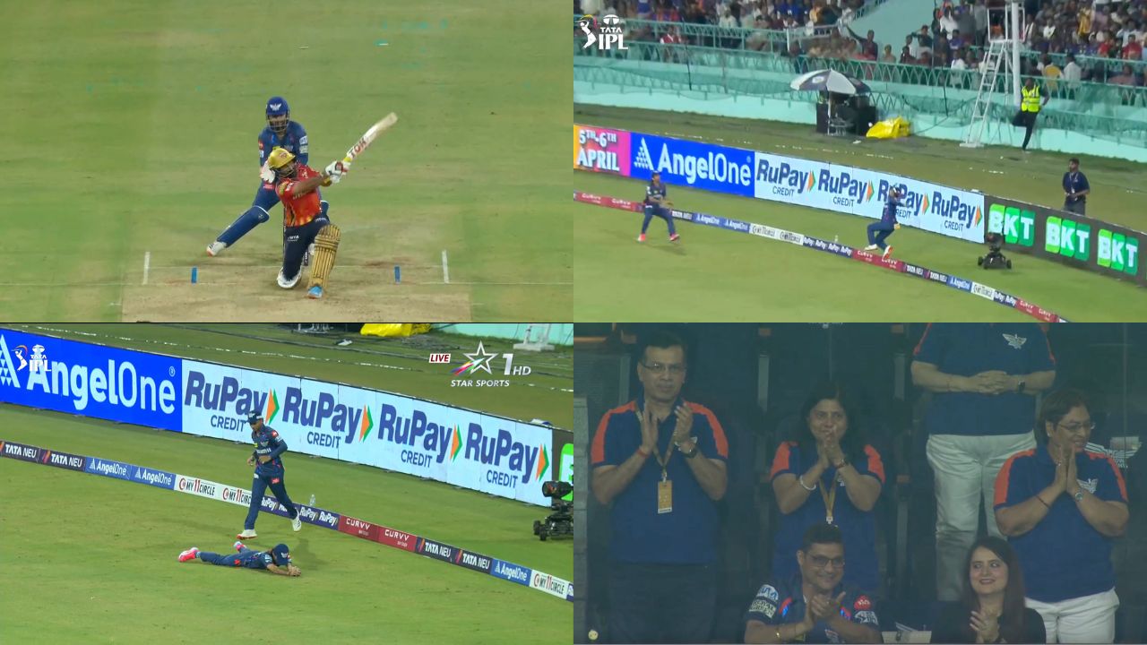 Watch: Ayush Badoni, Ravi Bishnoi combine to take the Best Catch of IPL 2025; Prabhsimran Singh departs