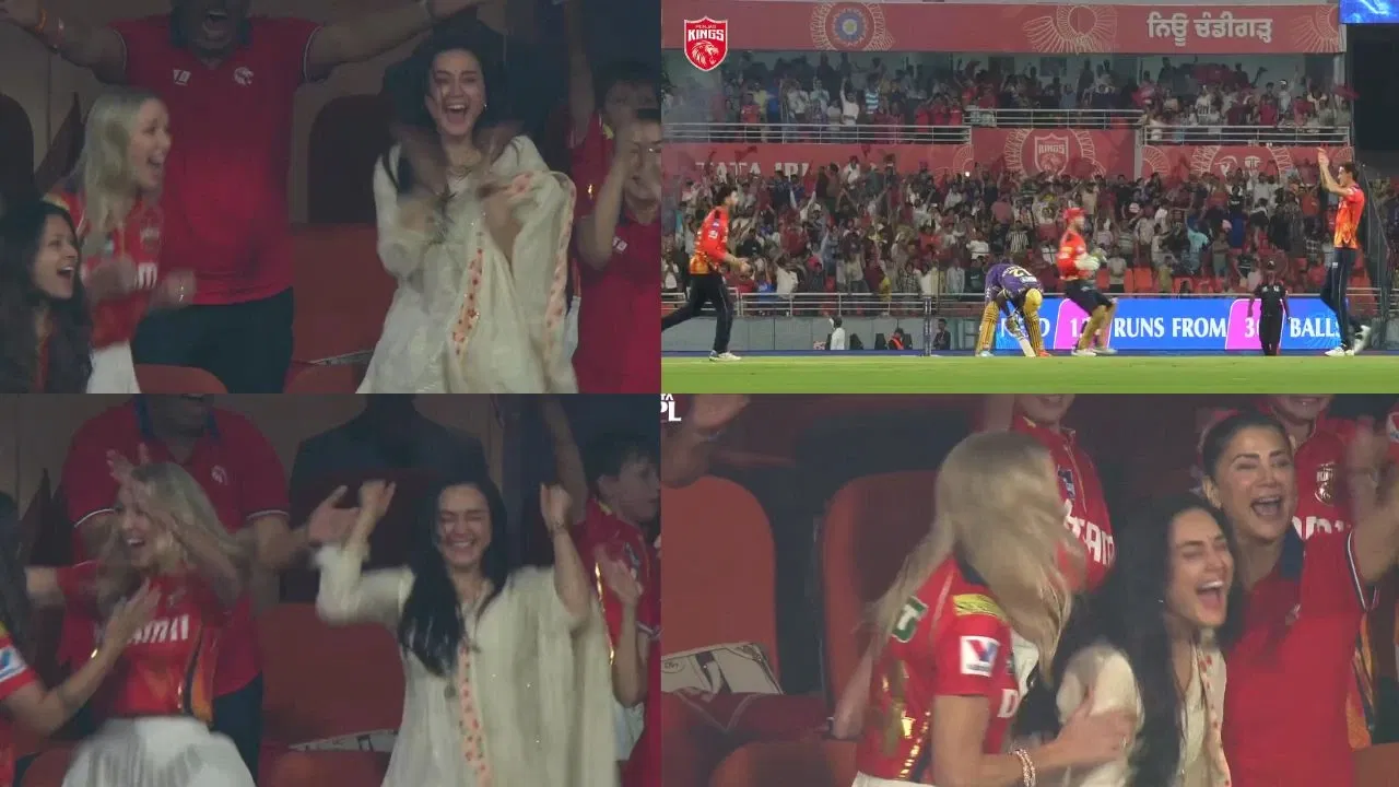 Watch: Preity Zinta celebrates wildly like a kid; Andre Russell shattered as PBKS defend lowest IPL score