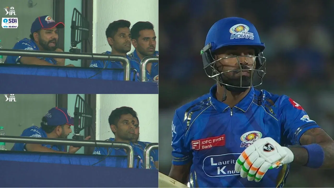 Watch: Rohit Sharma’s furious reaction as Hardik Pandya throws away his wicket in DC vs MI clash