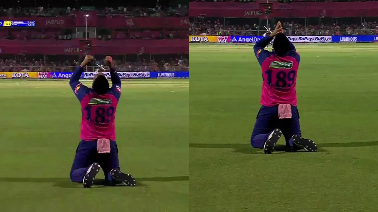 Watch: Shimron Hetmyer drops to his knees in celebration after Sai Sudharsan’s wicket following dropped catch