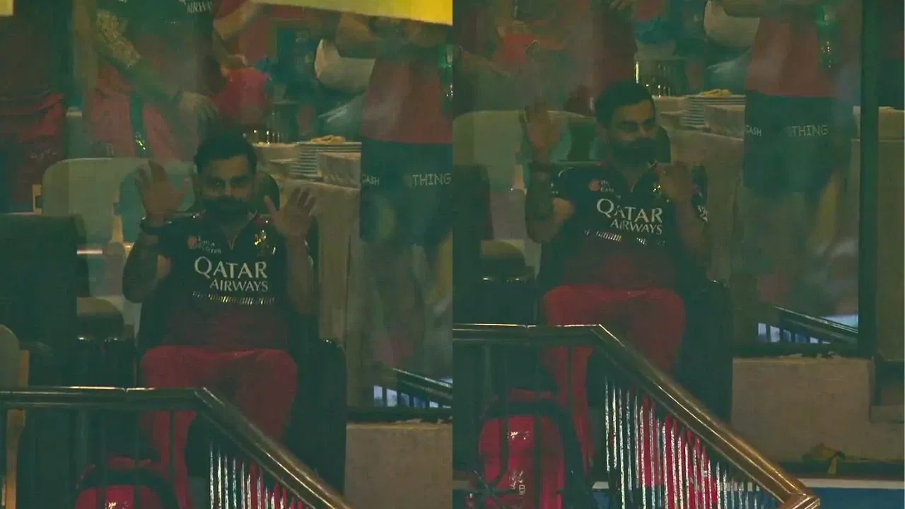 Watch: Virat Kohli’s self-harm act inside RCB dressing room after 70-run knock vs RR breaks internet