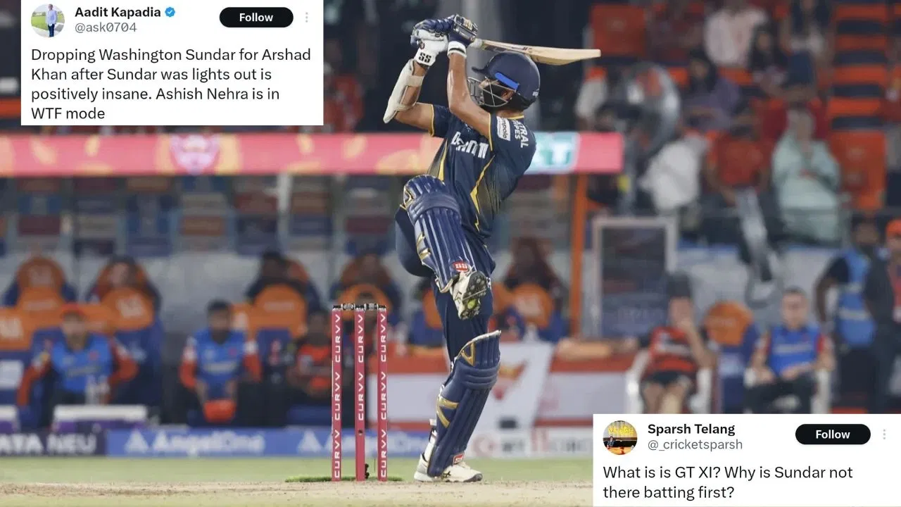 ‘Ashish Nehra must be kicked out’: Twitter reacts as Washington Sundar gets dropped for GT vs RR clash
