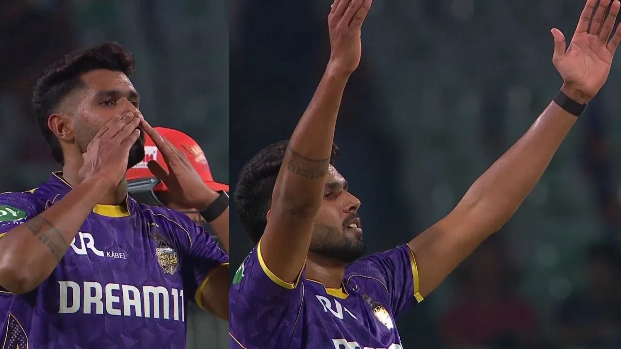 Watch: Harshit Rana brings back controversial flying kiss celebration after dismissing Abhishek Sharma