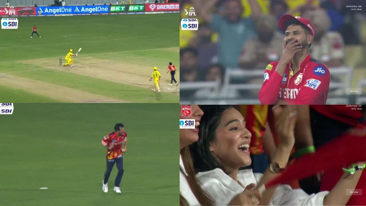 Watch: Yuzvendra Chahal makes RJ Mahvash go crazy with second attempt catch to dismiss MS Dhoni