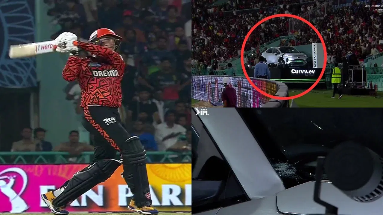 Watch: Abhishek Sharma’s Huge Six Shatters Car’s Windshield During RCB vs SRH Clash